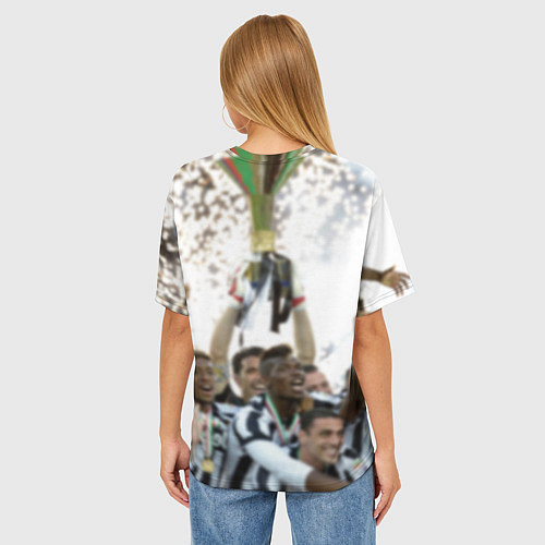 Женская футболка оверсайз Juventus5 / 3D-принт – фото 4