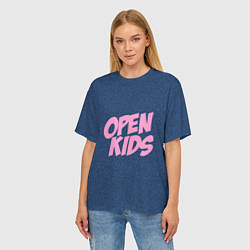 Футболка оверсайз женская Open kids, цвет: 3D-принт — фото 2