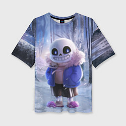 Футболка оверсайз женская Winter forest & Sans, цвет: 3D-принт