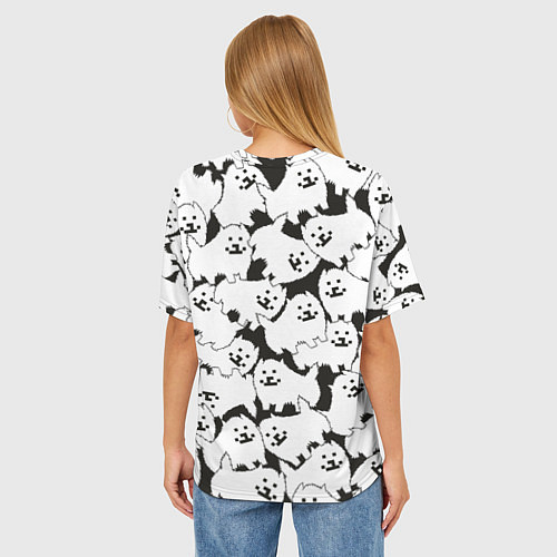 Женская футболка оверсайз Undertale Annoying dog / 3D-принт – фото 4