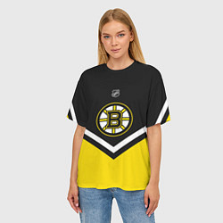 Футболка оверсайз женская NHL: Boston Bruins, цвет: 3D-принт — фото 2