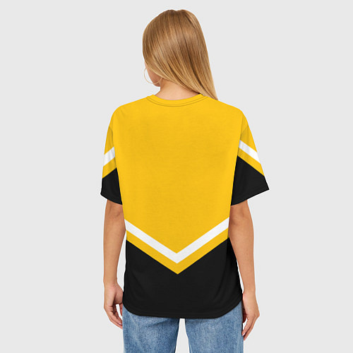 Женская футболка оверсайз NHL: Pittsburgh Penguins / 3D-принт – фото 4