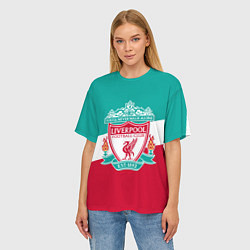 Футболка оверсайз женская Liverpool: You'll never walk alone, цвет: 3D-принт — фото 2