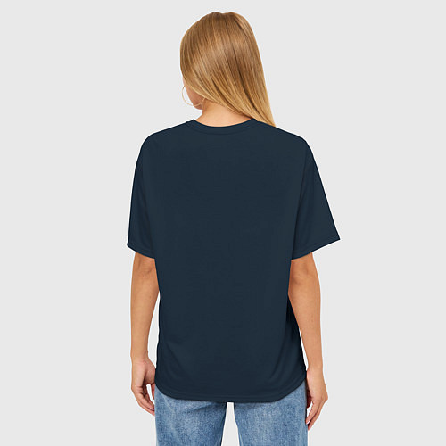 Женская футболка оверсайз Bleed Blue / 3D-принт – фото 4