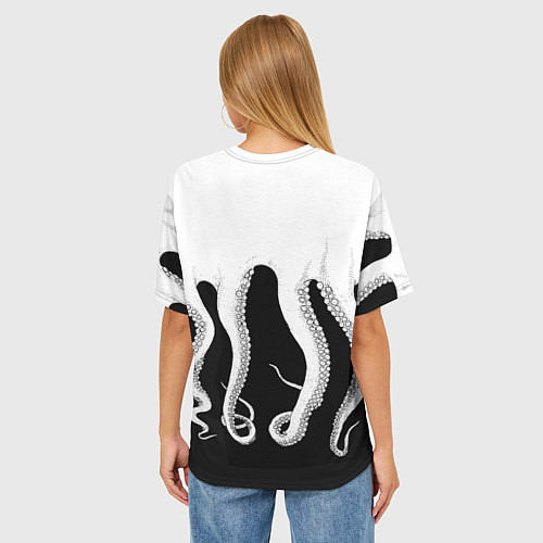 Женская футболка оверсайз Octopus / 3D-принт – фото 4