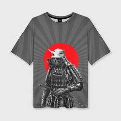 Женская футболка оверсайз Мертвый самурай