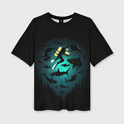 Женская футболка оверсайз Подводный мир