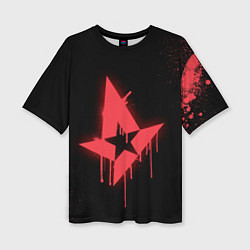 Футболка оверсайз женская Astralis: Black collection, цвет: 3D-принт