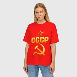 Футболка оверсайз женская СССР, цвет: 3D-принт — фото 2