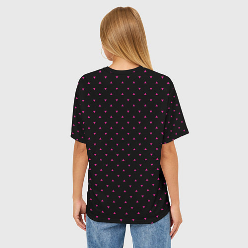 Женская футболка оверсайз Треугольная геометрия / 3D-принт – фото 4