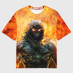 Футболка оверсайз женская Disturbed: Monster Flame, цвет: 3D-принт