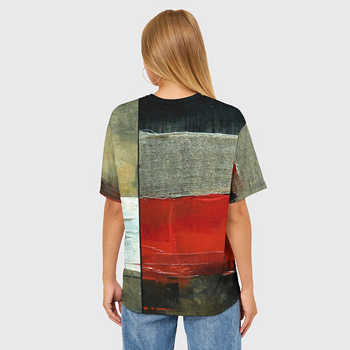 Женская футболка оверсайз Абстрактное искусство / 3D-принт – фото 4
