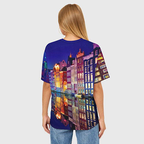 Женская футболка оверсайз Амстердама - Нидерланды / 3D-принт – фото 4