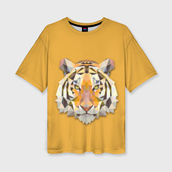 Футболка оверсайз женская Геометрический тигр, цвет: 3D-принт