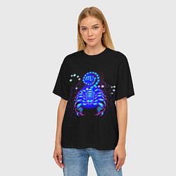 Футболка оверсайз женская Космический Скорпион, цвет: 3D-принт — фото 2
