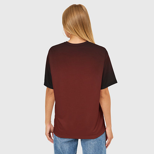 Женская футболка оверсайз Скала / 3D-принт – фото 4