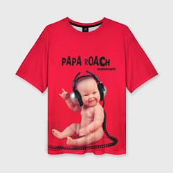 Футболка оверсайз женская Paparoach: Music Kid, цвет: 3D-принт