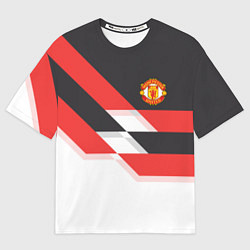 Футболка оверсайз женская Manchester United: Stipe, цвет: 3D-принт