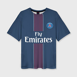 Женская футболка оверсайз PSG FC: Blue