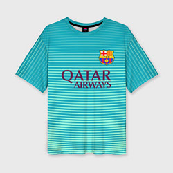 Женская футболка оверсайз Barcelona FC: Aqua