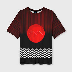 Футболка оверсайз женская Twin Peaks Sun, цвет: 3D-принт