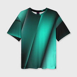 Футболка оверсайз женская Emerald lines, цвет: 3D-принт