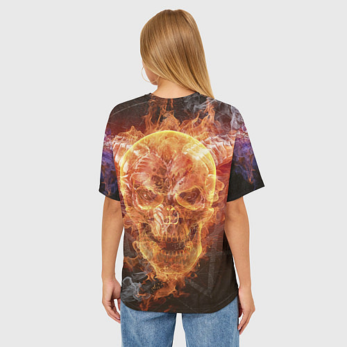 Женская футболка оверсайз Дьявол / 3D-принт – фото 4