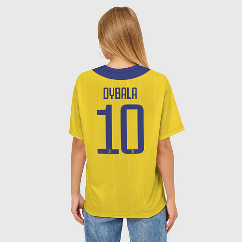 Женская футболка оверсайз Juventus FC: Dybala Guest 17/18 / 3D-принт – фото 4