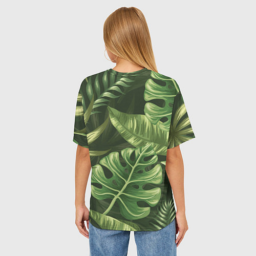 Женская футболка оверсайз Доисторический лес / 3D-принт – фото 4