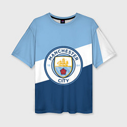 Футболка оверсайз женская FC Manchester City: Colors, цвет: 3D-принт