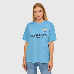 Футболка оверсайз женская Man City FC: Sterling Home 17/18, цвет: 3D-принт — фото 2