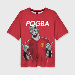 Футболка оверсайз женская FC MU: Pogba, цвет: 3D-принт