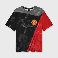 Женская футболка оверсайз FC Manchester United: Abstract