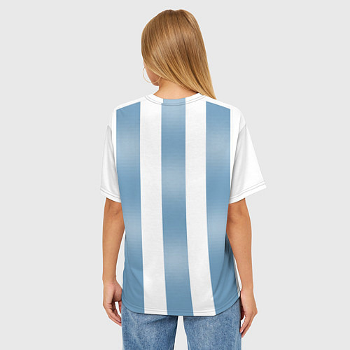 Женская футболка оверсайз Сборная Аргентины: ЧМ-2018 / 3D-принт – фото 4