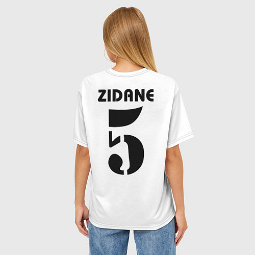Женская футболка оверсайз Zidane ретро / 3D-принт – фото 4