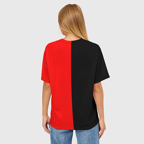 Женская футболка оверсайз Juggernaut Blood / 3D-принт – фото 4