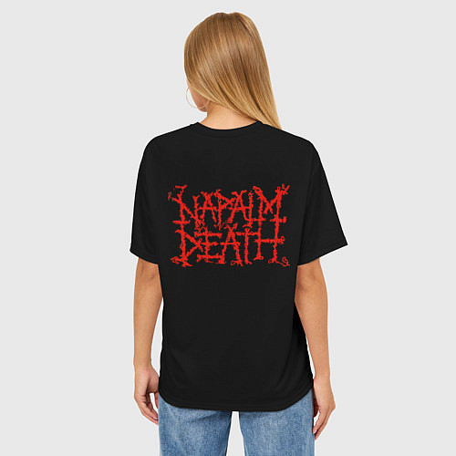 Женская футболка оверсайз Napalm Death / 3D-принт – фото 4