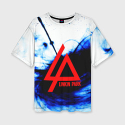 Футболка оверсайз женская Linkin Park blue smoke, цвет: 3D-принт
