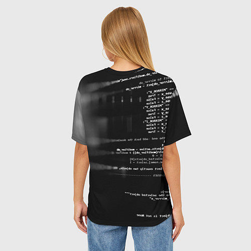 Женская футболка оверсайз Watch Dogs: Hacker / 3D-принт – фото 4