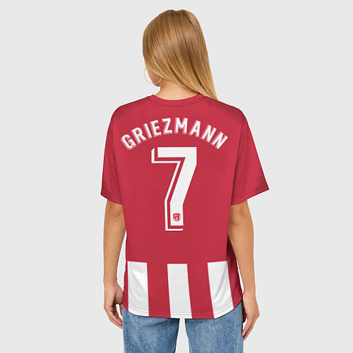 Женская футболка оверсайз FC Atletico Madrid: Griezmann Home 18/19 / 3D-принт – фото 4