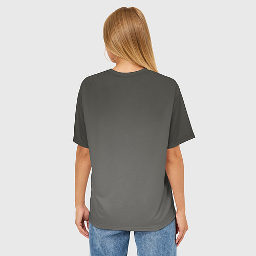 Женская футболка оверсайз Хаски / 3D-принт – фото 4