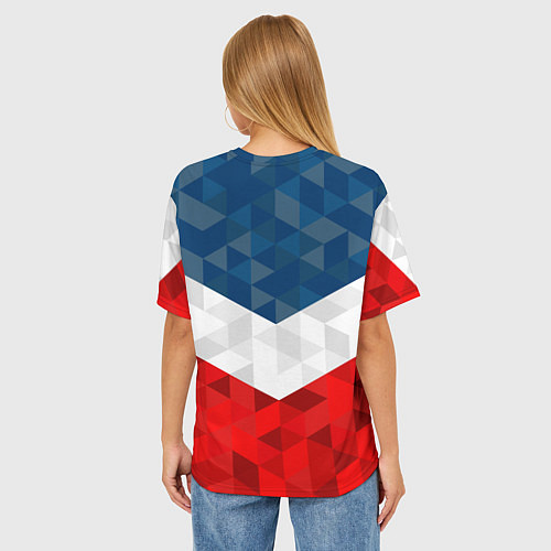 Женская футболка оверсайз Форма России / 3D-принт – фото 4