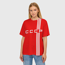 Футболка оверсайз женская Cборная СССР, цвет: 3D-принт — фото 2