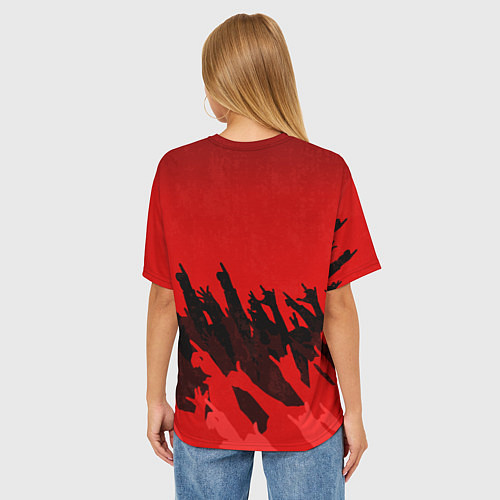 Женская футболка оверсайз Агата Кристи: Высший рок / 3D-принт – фото 4