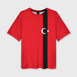 Футболка оверсайз женская Турция, цвет: 3D-принт