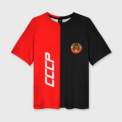 Женская футболка оверсайз СССР: Red Collection