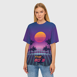 Футболка оверсайз женская The 80s Beach, цвет: 3D-принт — фото 2