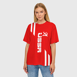 Футболка оверсайз женская USSR: Red Sport, цвет: 3D-принт — фото 2