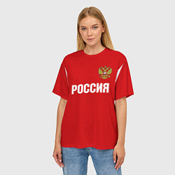 Футболка оверсайз женская Сборная России, цвет: 3D-принт — фото 2