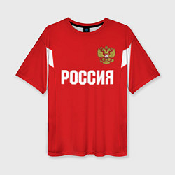Футболка оверсайз женская Сборная России, цвет: 3D-принт